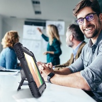 Étui de protection antichoc hybride robuste pour tablette PC pour Samsung Galaxy Tab A7 Lite 8.7 "pouces Housse de béquille