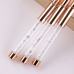 Set da 15 Pennelli Professionali di Lusso per Unghie, Piatti, Ovali, in Nylon Crimped con Manico in Metallo, Personalizzati per Smalto, Gel UV, Liner, Alta Qualità per Unghie - Product Image 4