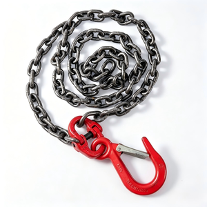 Chaînes de levage G80 G100 en acier soudé certifiées EN818-2, facteur de sécurité 4:1, galvanisées à chaud, différentes tailles, pour levage en hauteur - Product Image 2