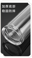 Vente en gros 9OZ 280ml double tasse en verre étanche à boire direct couvercle rabattable Sports de plein air thé/café bouteilles d'eau