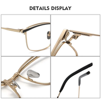 S-156T pur 100% titane optique lunettes lunettes confortable Silicone anti-dérapant support oreille crochet Temple pointe monture de lunettes