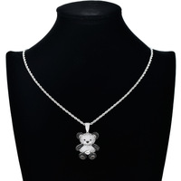 Collier pendentif Panda Iced Out Bling Micro Pave CZ Bijoux Hip Hop Streetwear