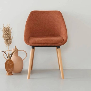 <span class=keywords><strong>Sedia</strong></span> da Pranzo All'Ingrosso Realizzata in Legno Massello e Tessuto Grigio Chiaro, Design Moderno Europeo per Sala da Pranzo e Cucina - Product Image 5