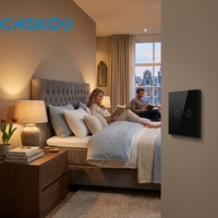 CNSKOU usine nouveau Design Aalexa Tuya 220v Smart Life sans fil CE UKCA 1/2/3/4 Gang produits mur tactile WiFi interrupteur d'éclairage intelligent