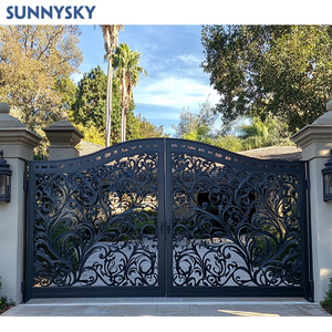 Diseño Sunnysky, puertas <span class=keywords><strong>de</strong></span> entrada frontal exterior, puerta <span class=keywords><strong>de</strong></span> entrada principal <span class=keywords><strong>de</strong></span> acero, puerta <span class=keywords><strong>de</strong></span> hierro forjado - Product Image 6
