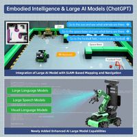 Voiture robotique Hiwonder JetAuto Pro AI avec bras robotique à vision 6DOF, compatible ROS1 ROS2, avec grand modèle IA (ChatGPT)