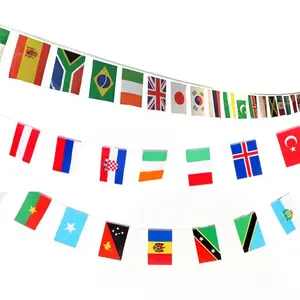 Bendera senar 14*21cm tim sepak bola dunia yang berbeda
