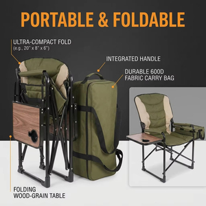 Custom Heavy Duty Portable Travel Makeup Chaise Outdoor Leisure Fishing Folding Camping <strong>Garden</strong> Beach <strong>Director</strong> <strong>Chair</strong> with Ice Bag - Product Image 6