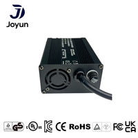 Chargeur rapide Joyun 54,6V 5A 300W en alliage d'aluminium LiFePO4 16S 48V pour vélo électrique, scooter, équipement industriel, prise EU, OEM