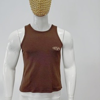 Débardeur en tricot gaufré personnalisé OEM, débardeur de sport respirant pour la course et la gym, avec impression sérigraphiée