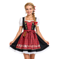 Costume de Fête de la Bière Allemande pour Filles, Style Ethnique, Robe Fantaisie en Dentelle, Grande Taille, Uniforme de Travail d'Halloween
