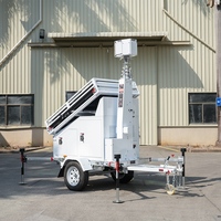 Remorque CCTV solaire hors réseau haute performance 2250W, conception compacte, mât de 8,5 m de hauteur pour la construction et l'exploitation minière