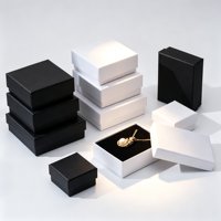 Boîte de rangement pour bijoux haut de gamme, écologique, étanche, rectangulaire, à motif texturé, avec couvercle supérieur et inférieur, pour collier, bracelet et bague