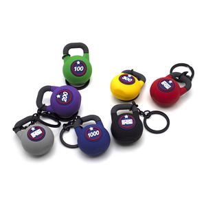 Mini Kettlebell Keychain PVC, Creative Fitness <b>Bag</b> Charm and Backpack Pendant, Novelty Gym <b>Key</b> <b>Ring</b> Promotional Gift - Product Image 2