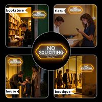 Panneau LED réglable en luminosité « Interdiction de solliciter et interdiction d'entrer » pour hôpitaux et entreprises, personnalisable, extérieur, étanche IP65