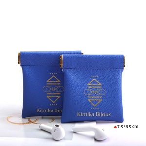 Bolsa de Almacenamiento de Gafas y Relojes de Cuero PU con Logotipo Personalizado, Cierre Magnético, Reutilizable, para Auriculares y Monedas - Product Image 1