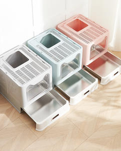 Kunden spezifische Katzenstreu aus Edelstahl mit Schubladen Große Kapazität NON-STICK Katzen toilette aus Edelstahl - Product Image 2