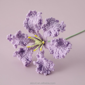 Buatan tangan rajutan bunga tunggal Crape Myrtle daun buatan rumah dekoratif wisuda hadiah hari ibu untuk Hari Ayah - Product Image 4