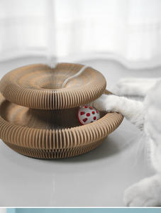 Mainan kucing kertas interaktif ramah lingkungan kustom papan gores kucing Organ ajaib tahan lama untuk gaya terowongan kucing dalam ruangan - Product Image 6