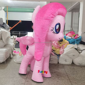 2m piccolo Pony gonfiabile mascotte Costume personaggio dei <span class=keywords><strong>cartoni</strong></span> animati divertente gonfiabile unicorno cavallo mascotte Costume vestito <span class=keywords><strong>per</strong></span> <span class=keywords><strong>adulti</strong></span> - Product Image 2