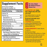 Aceite de Pescado Natural Omega 3 EPA/DHA 18%/12% en Cápsulas de Gel Suave para el Apoyo de la Salud del Corazón - para Hombres, Mujeres y Personas de Mediana Edad/Ancianos
