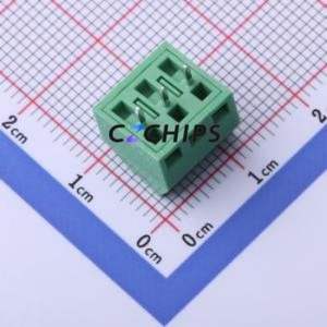 DB127S-3.5-3P-GN-S Screw Terminal Block P=3.5mm Connector ( Construction: 1x3P )( Pitch: 3.5mm )( Color: Green ) - Product Image 2