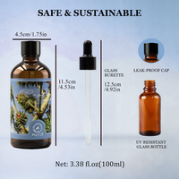 Minyak Jarak Alami untuk Pertumbuhan Rambut, Bulu Mata, Alis, Melembapkan Kulit, Pijat, Perawatan Tubuh, Minyak Nabati Murni dengan Pipet