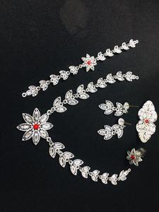 DDP clásico chapado en oro Vintage moda joyería conjunto Comoras Mayotte collar pendientes Material de cobre EE. UU. Francia estilo - Product Image 4