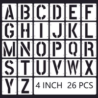Modèle de lettres emboîtables numériques évidées pour enfants, lettres anglaises, chiffres, graffiti DIY pour plaques de porte - Vente chaude