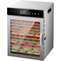 Volautomatische Intelligente 12 Trays Roestvrijstalen Fruit En Groenten Uitdroging Machines Groenten Droogmachine