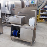 Lave-chaussures industriel électrique compact de nouvelle génération, petite taille, avec fonctions d'hygiène pour atelier et usine alimentaire