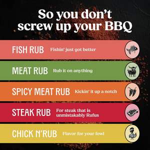 <span class=keywords><strong>Rufus</strong></span> Teague Set de Regalo de Condimento Artesanal para BBQ, Caja Grande de Especias Secas para Ahumar y Asar Carne, Set de 5 Sabores, Sin MSG - Product Image 3