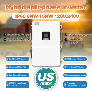 Inversor Híbrido de 12 kVA, Conexión a Red/Fuera de Red, 120v/240v, Versión Estadounidense, 3MPPT, IP65/IP66, Onda Sinusoidal Pura, Pantalla LCD, 8 Unidades en Paralelo, Sin Batería - Product Image 1