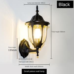 Villa Jardin Applique Cour Allée Appliques Patio Passerelle Couloir Lumière <span class=keywords><strong>Terrasse</strong></span> Paysage Monté Lanterne - Product Image 6