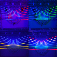 Lumière laser à faisceau mobile à 8 yeux, 8x500Mw Rgb, éclairage laser pour club, DJ, discothèque, bar, scène