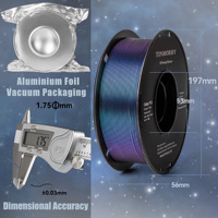 Filament d'imprimante 3D TINMORRY 1,75 mm, filament PETG écologique, PLA/ABS/PETG/ASA/TPU, 1 kg/rouleau, tiges en plastique, Galaxy PLA