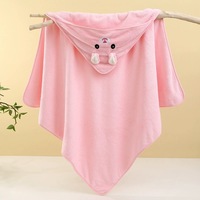 Ultra Soft Cute Cotton Bath Towel for Baby Newborn Swaddle Wrap Eco-Friendly Absorbent Bathroom Use for Girls Boys