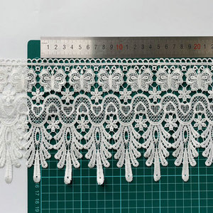 Groothandel Van Hoge Kwaliteit Computer Borduurwerk Kant Melk Zijde/Polyester Rand Kant Trimmen - Product Image 1