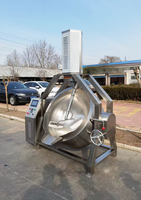 100L-600L Dubbelwandige Ketelmachine Elektrische LPG Gas Stoomverwarming Planetaire Roerpot Industriële Kantelbare Motor Aangedreven Ketel