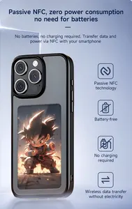 IPhone 15/15pro 용 럭셔리 NFC 스마트 E 잉크 스크린 디스플레이 휴대 전화 케이스 커버