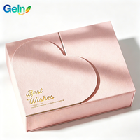 Boîte cadeau magnétique à double ouverture en carton rigide gris, écologique, avec logo personnalisé pour l'emballage de produits artisanaux et d'œuvres d'art