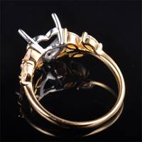 Vente en gros de bagues en or massif 10k 18k, argent sterling 925, diamant de laboratoire, moissanite, montures classiques semi-montées, bijoux pour mariages