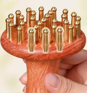 <span class=keywords><strong>Meilleur</strong></span> matériel de désintoxication 29 pièces brosse en laiton manche en bois <span class=keywords><strong>appareil</strong></span> de Massage de Drainage lymphatique du corps entier - Product Image 3