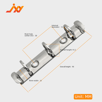 Pince de reliure à 3 anneaux en métal nickelé format A8, 90 mm, marque JXY, pour mini carnet de poche, journal, OEM en gros