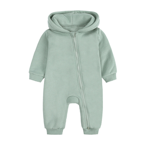 2022 nuovi vestiti per neonati autunno inverno tutina con cappuccio e pagliaccetto per bambini da bambina con cerniera a 2 vie - Product Image 5