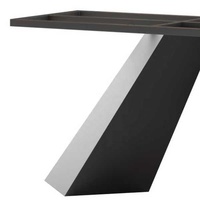 Base de table en métal sculpturale à profil en V, géométrique, robuste, de qualité supérieure, minimaliste, pour 6 à 8 personnes