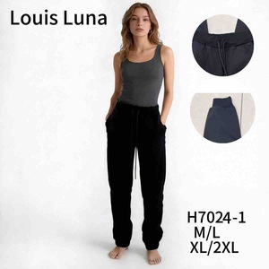 Pantaloni Sportivi Casual da Donna HDJ H7024-1 M/L XL/2XL con Coulisse in Vita Vestibilità Comoda Tinta Unita in Maglia di Cotone e Spandex - Product Image 2