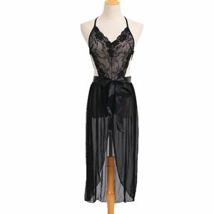 Conjunto <span class=keywords><strong>de</strong></span> Lencería Romántica Transparente y Seductora <span class=keywords><strong>de</strong></span> Estilo Europeo y Americano, Camisón Sexy con Tirantes - Product Image 2