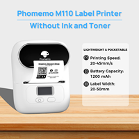 Printer Label Phomemo M110, Printer Barcode Tanpa Tinta, Mesin Pembuat Label untuk Rumah dan Kantor, Gratis Ongkir, Printer Mini