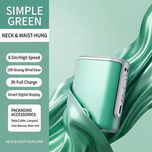 <span class=keywords><strong>Mini</strong></span> ventilateur personnel rafraîchissant avec batterie de 4500 mAh à capacité réelle de 4 heures, PCBA éclairable, autonomie de 1 an, 40000 tours, pour vélo, OEM - Product Image 2